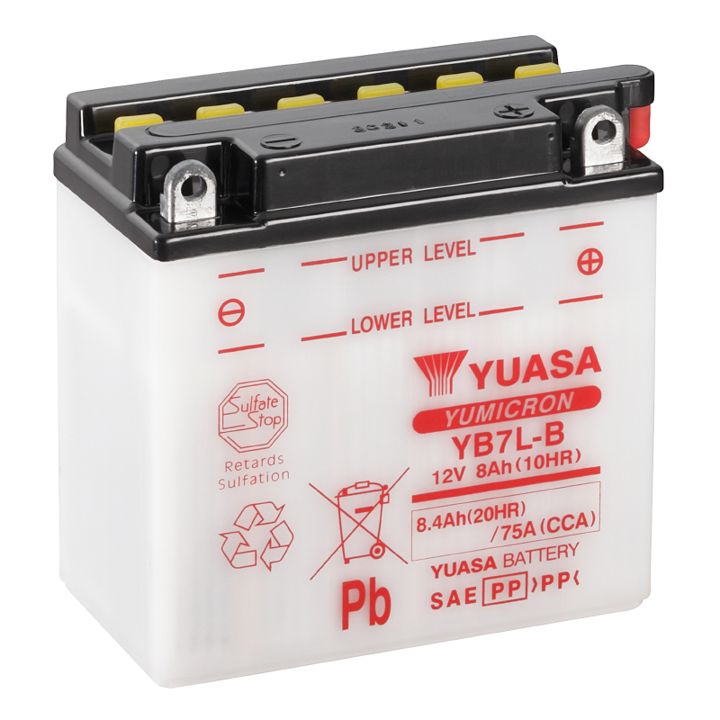 Batterie Yuasa YB7L-B conventionnelle - vue 3