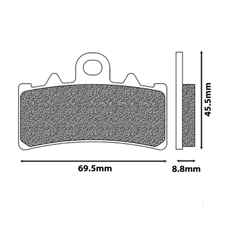 Plaquette de frein Newfren FD0497BT touring organique - vue 2