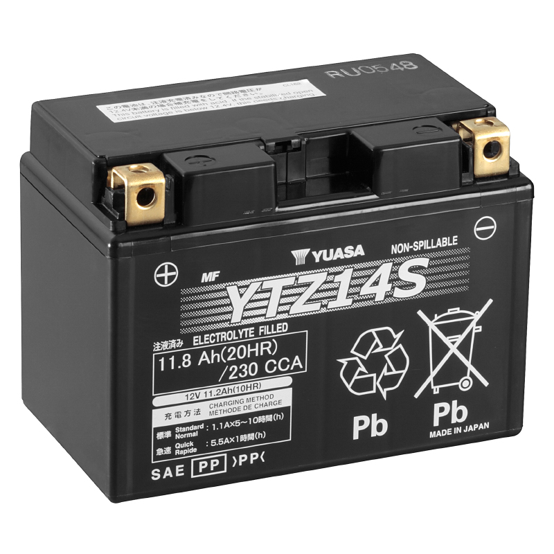 Batterie Yuasa YTZ14S 12V 11Ah activée en usine - vue 5