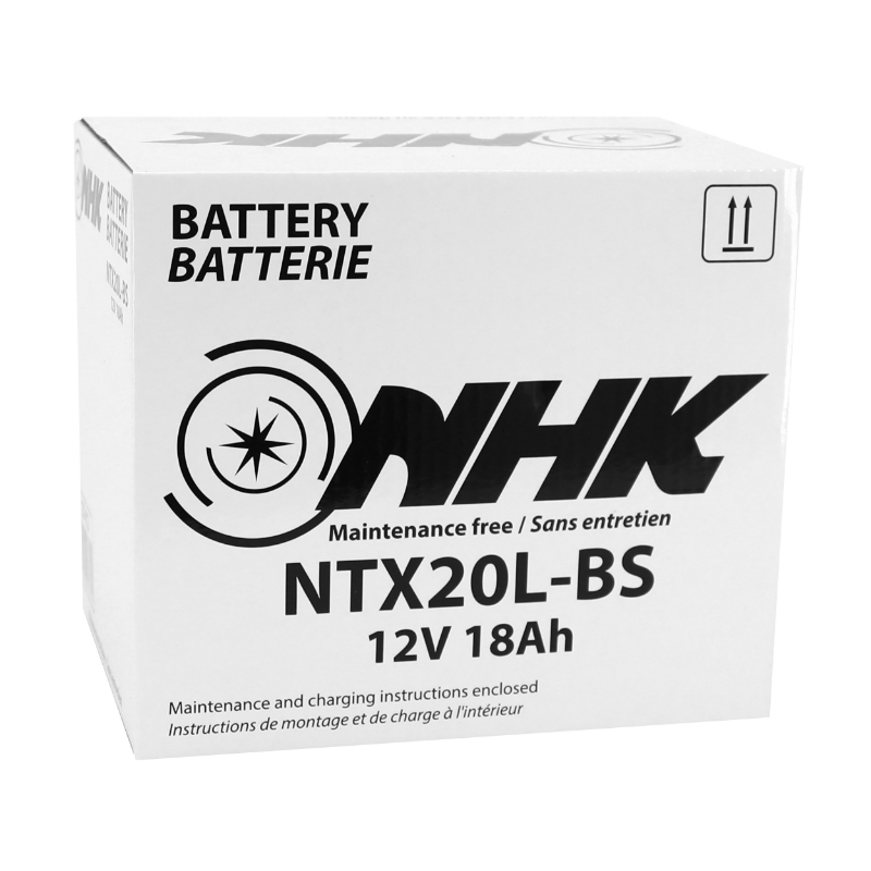 Batterie 12V 18 ah NTX20L-BS Nhk MF sans entretien livree avec pack acide (lg175xl87xh156mm) (qualite premium - equivalent YTX20L-BS) - vue 4