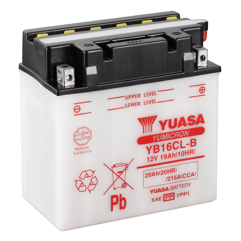 Batterie Yuasa YB16CL-B conventionnelle avec entretien - vue 2