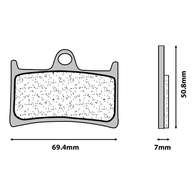 Plaquette de frein CL Brakes pour Yamaha TMAX 560/530/500 et MT-07/MT-09 (1 jeu de 2 plaquettes) - 3091 MSC - vue 2