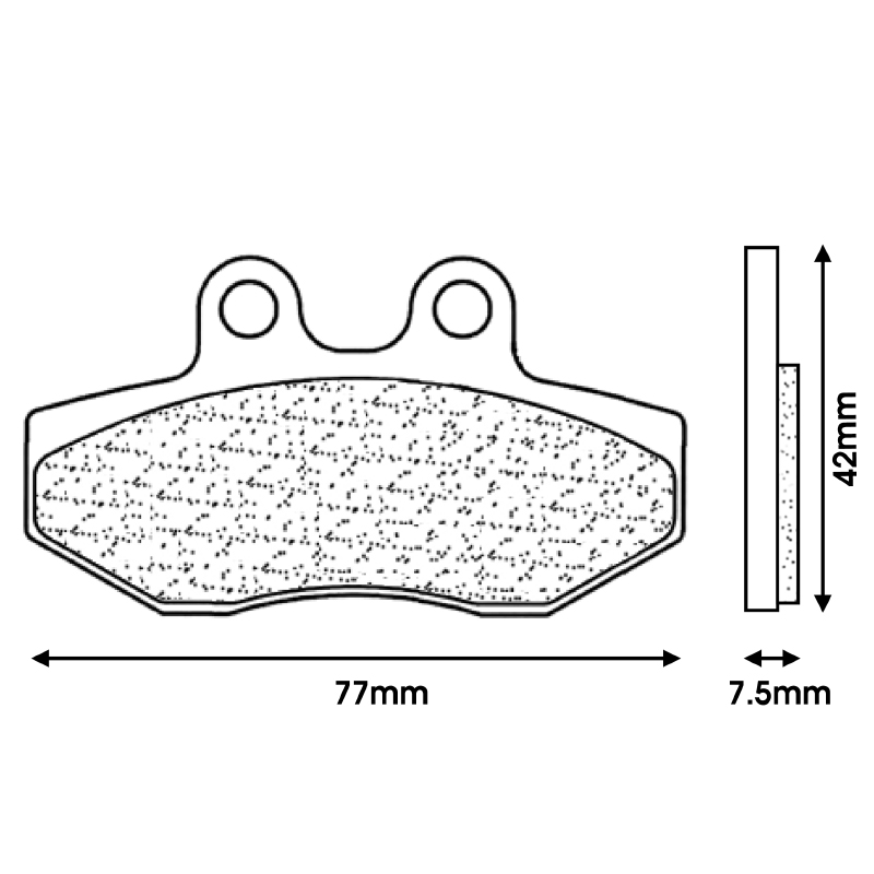 Plaquette de frein CL Brakes pour Derbi 50 Senda R DRD av, GPR av - Sherco 50 Enduro, SM - Rieju 50 RS1 2001+ - Sherco 50 SM (jeu de 2) - 3069 SC - vue 2