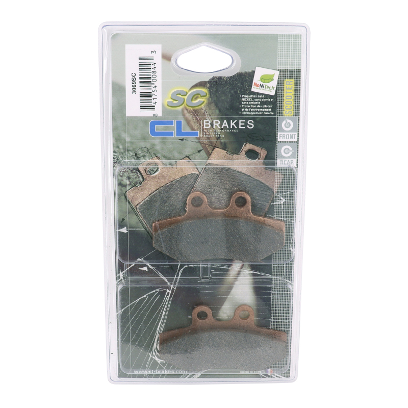 Plaquette de frein CL Brakes pour Derbi 50 Senda R DRD av, GPR av - Sherco 50 Enduro, SM - Rieju 50 RS1 2001+ - Sherco 50 SM (jeu de 2) - 3069 SC - vue 3