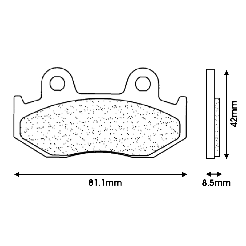 Plaquette de frein CL Brakes Suzuki Burgman 250 2004-2006 / 400 2001-2006 arrière - vue 2