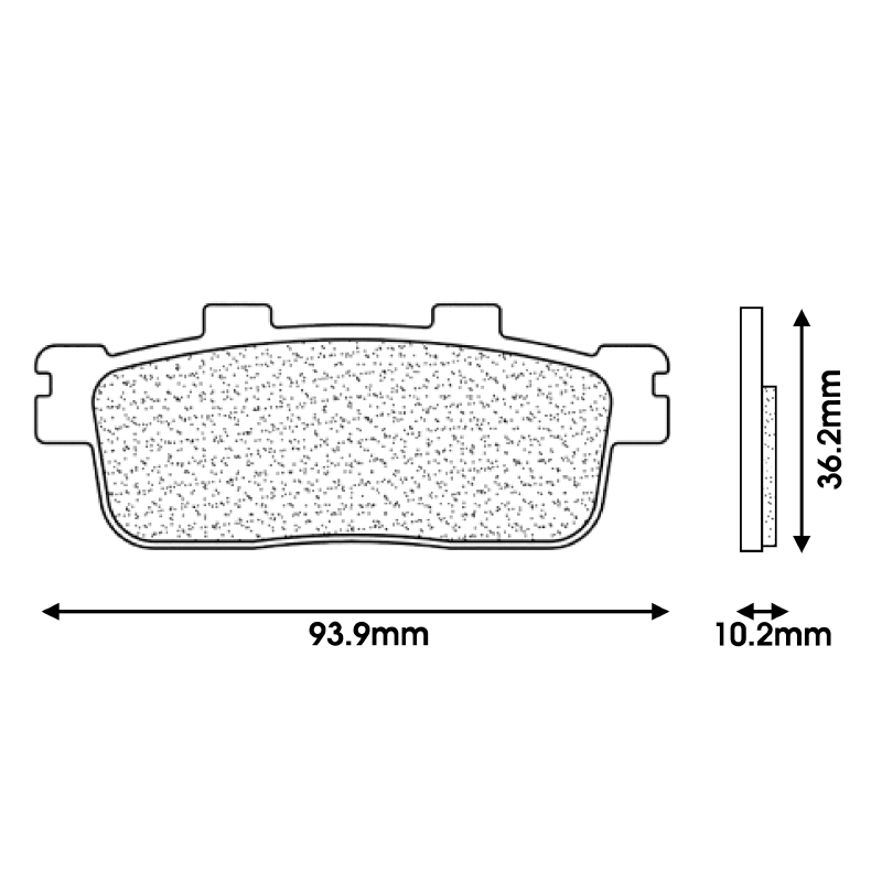 Plaquette de frein CL Brakes pour SYM 125 GTS 2006-2020 / Joymax 2006-2009 / 250-300 GTS / 250-300 Joymax (jeu de 2) - vue 2