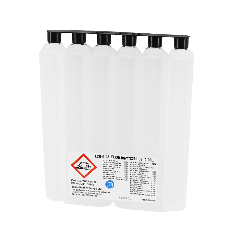 Batterie 12V 18 ah YTX20-BS Yuasa MF sans entretien livree avec pack acide (lg175xl87xh155mm) - vue 3