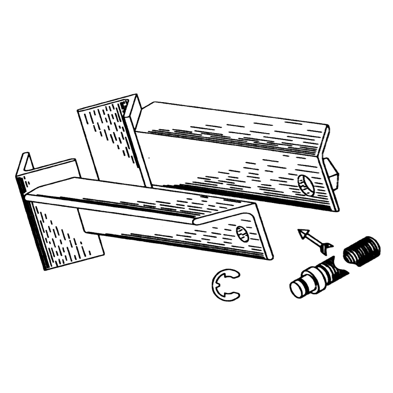 Mors pour etau ideal pour tubes-fourches (diam de 26 à 70MM) (paire) -Buzzetti- (5076) - vue 2