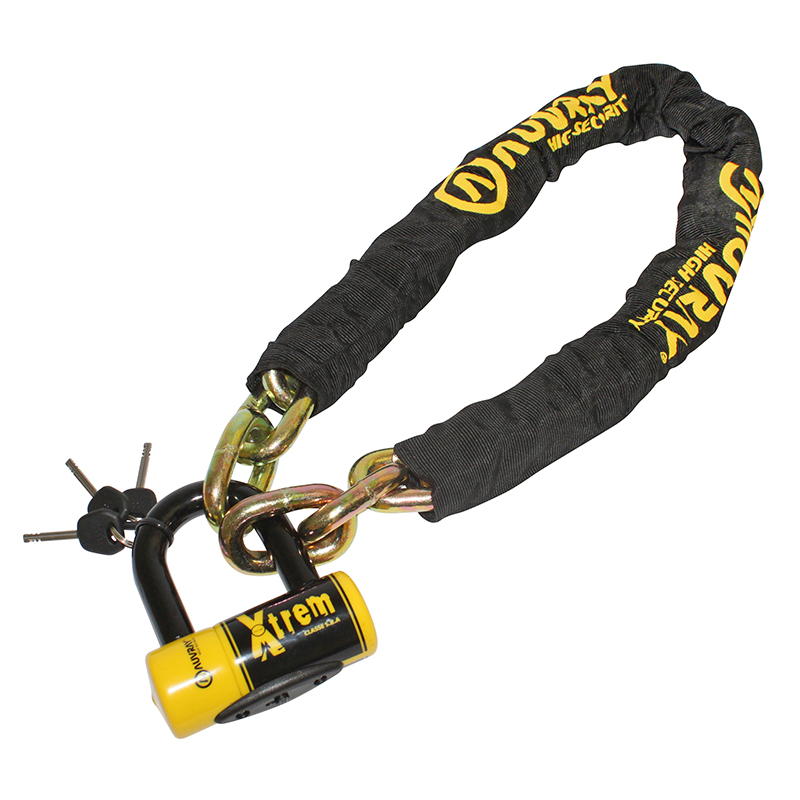 Antivol à chaîne Auvray Xtrem 1.00M maillon diam 13.5mm avec U Xtrem mini 52x65mm (diam 16mm) - vue 2