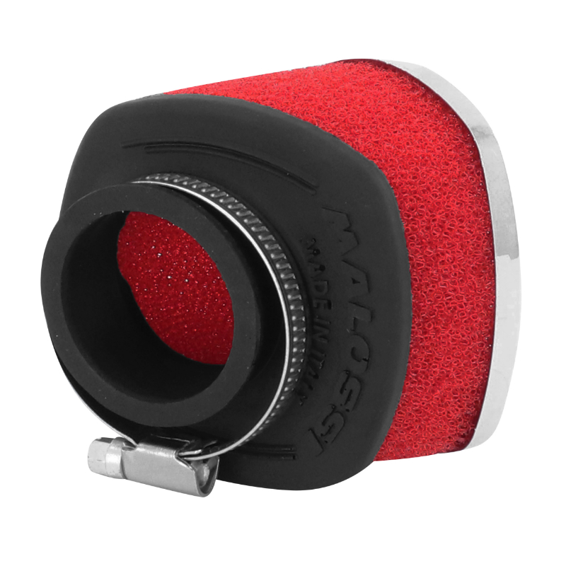 Filtre à air Malossi E14 PHBL mousse rouge chrome fixation coudée 30° d.38 mm - vue 2