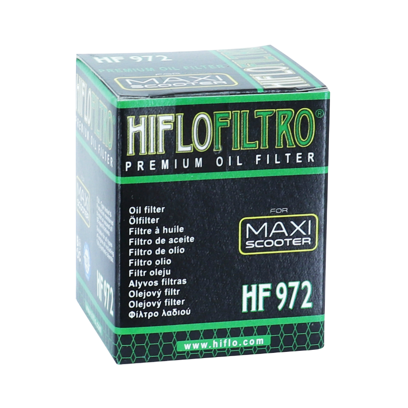 Filtre a huile maxiscooter adaptable yamaha 400 majesty 2004+2012, 400 XMAX 2013+2020 - suzuki 250-400 burgman an 1996+2006 (44X55MM) -Hiflofiltro HF972 - vue 3