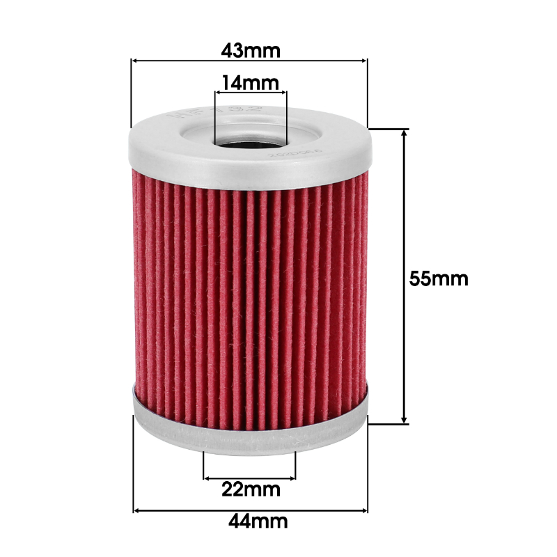 Filtre a huile maxiscooter adaptable sym 400 maxsym, mash seventy five 2017+ euro 4-5 (44X55MM) -Hiflofiltro HF132 - vue 2