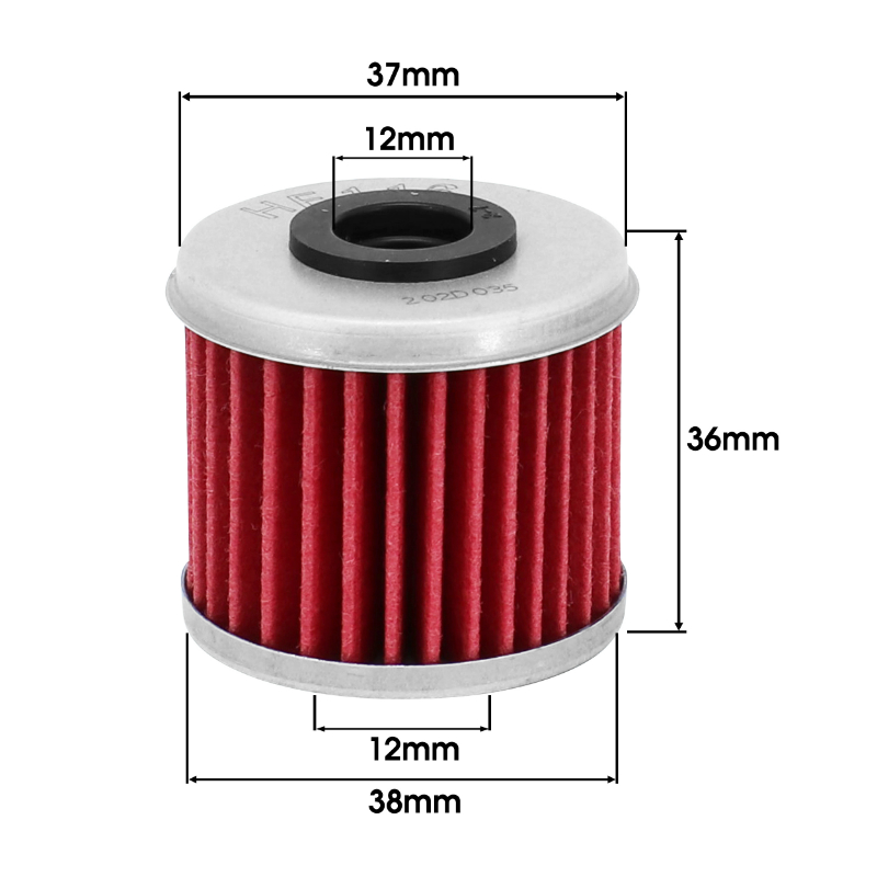 Filtre à huile Hiflofiltro HF116 adaptable Honda 250-450 CRF - Husqvarna 250 TC/TE (38x36mm) - vue 2