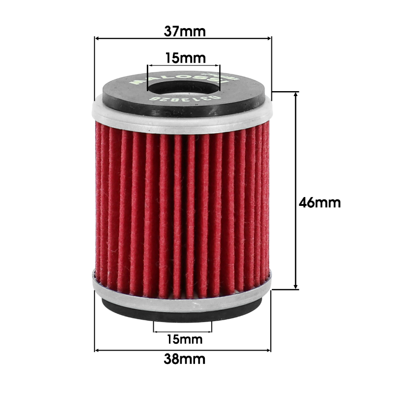 Filtre à huile Malossi Red Chilli pour Yamaha XMAX 125/300, XCity 125, YZF-R125 et MBK Skycruiser, Cityliner (équivalent HF141) - vue 2