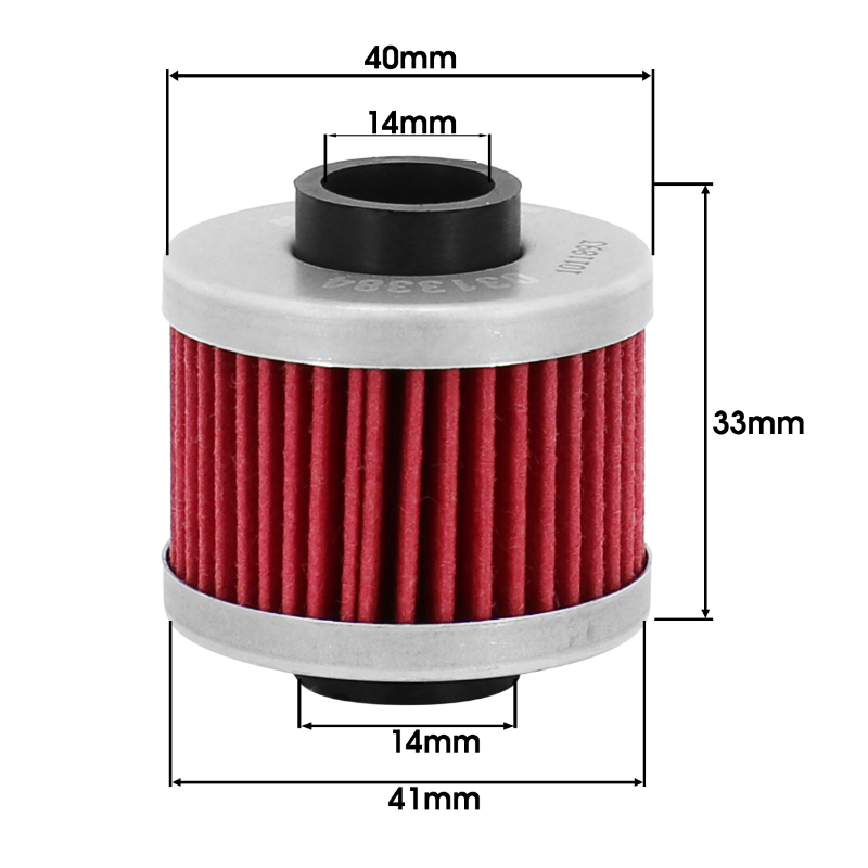 Filtre à huile Malossi Red Chilli pour Peugeot 125 Citystar, Élyséo, Élystar, Géopolis, Jet-Force, Satelis, Tweet, Aprilia 125 Leonardo, Scarabeo 250 (équiv. HF185) - vue 2