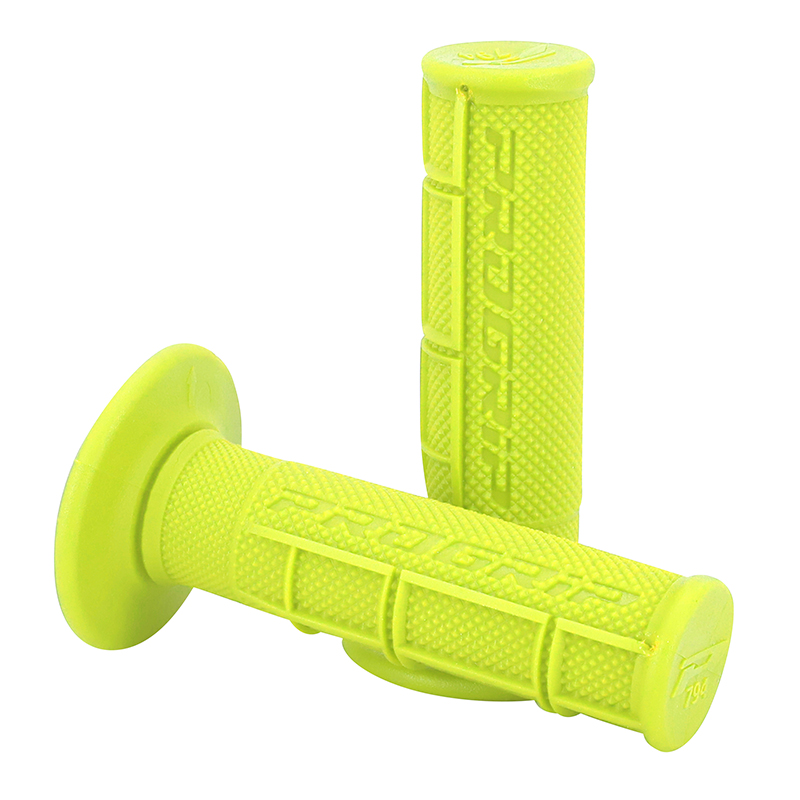 Revêtement de poignée Progrip 794 simple densité fluo jaune fermé 115 mm (paire)