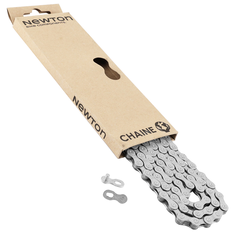 Chaîne vélo 9 vitesses Newton anti-rouille gris 114 maillons - vue 2