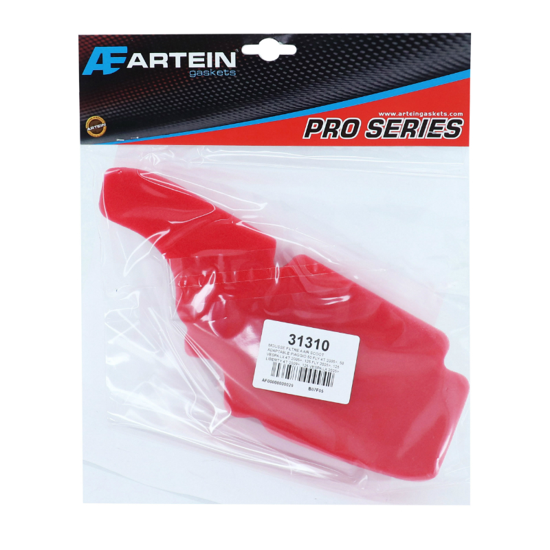 Mousse filtre à air adaptable Piaggio 50 Fly 4T 2005+, 50 Vespa LX 4T 2005+, 125 Fly 2005+, 125 Liberty 4T 2009+, 125 Vespa LX 2005+ Artein - vue 4