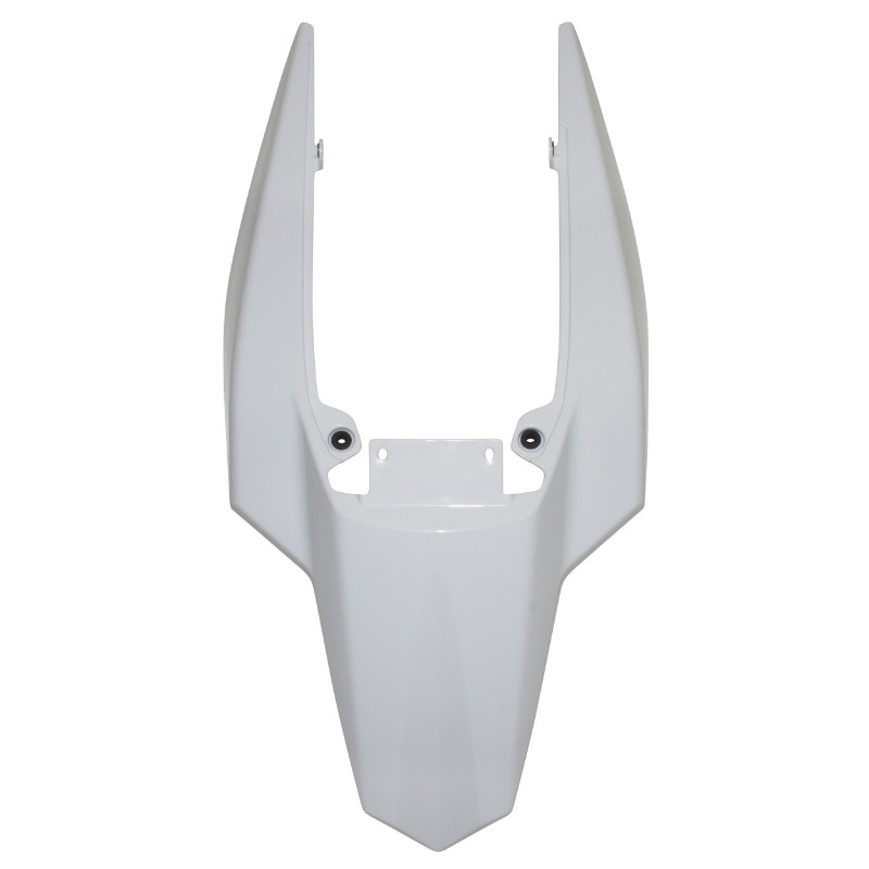 Carénage coque arrière 50 à boîte adaptable Derbi 50 Senda DRD 2011-2017 blanc brillant monocoque P2R - vue 2