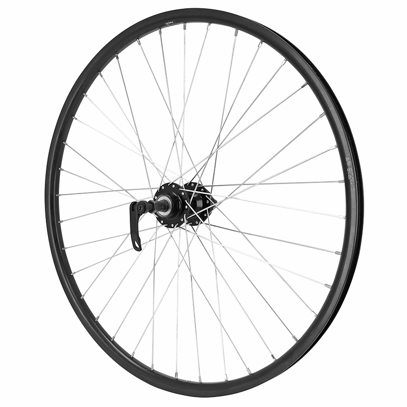 Roue VTT disque blocage 26" P2R arrière noir double paroi moyeu disque 6 trous 36 rayons pour roue libre 8-7-6V