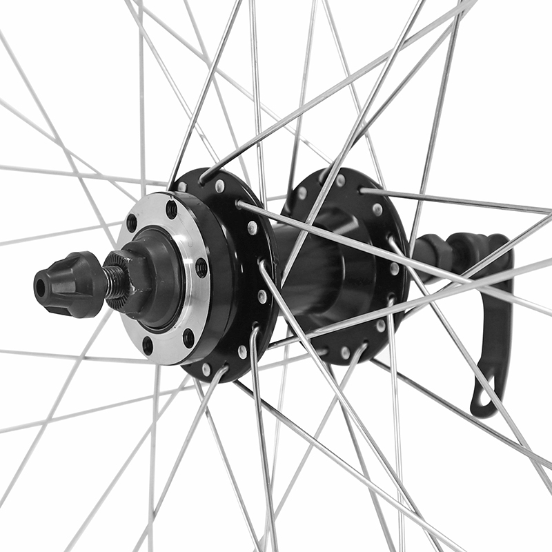 Roue VTT disque blocage 26" P2R arrière noir double paroi moyeu disque 6 trous 36 rayons pour roue libre 8-7-6V - vue 3