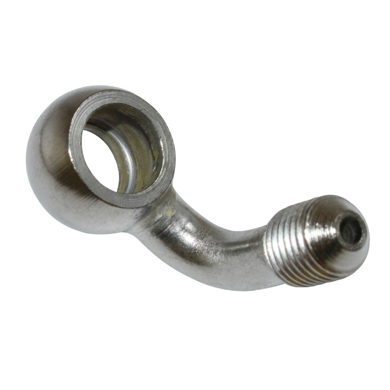 Raccord banjo durite de frein diamètre intérieur 10 mm diamètre extérieur M10 x 125 coude 90°
