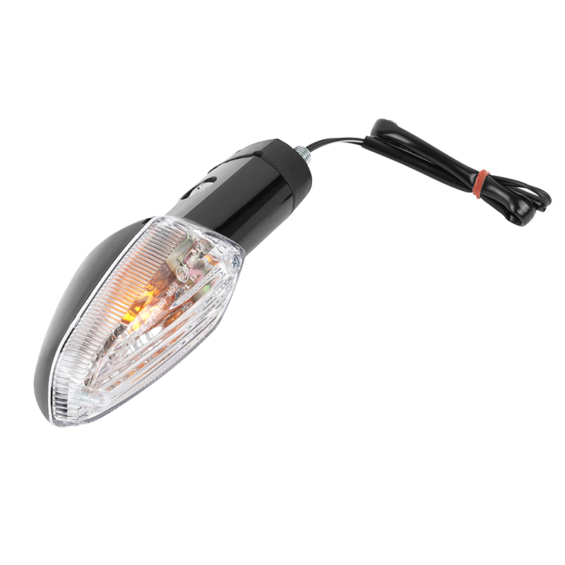 Clignotant adaptable Honda 125 CBF 2009+ / CBR 2011+ transparent-noir avant gauche homologué CE - vue 3