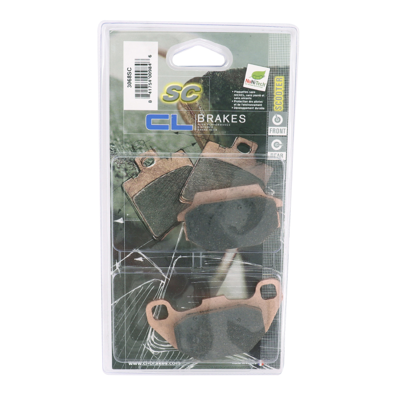 Plaquettes de frein CL Brakes Kymco Agility 50 4T 2006+ Agility Super 8 2008+ People 1999+ (3068 SC) - vue 3