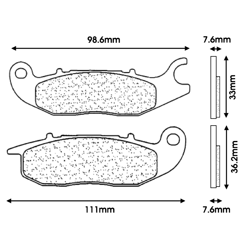 Plaquette de frein CL Brakes pour Rieju 50 RS2 2007-2010 avant (jeu de 2) - vue 2