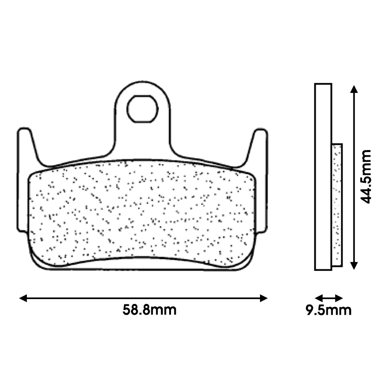 Plaquette de frein CL Brakes pour Honda 50 X8R-S, X8R-X 1998+, SYM 50 Jet Sport 2T 2006+, Kymco 50 Snipper AR (3041 SC) - vue 2