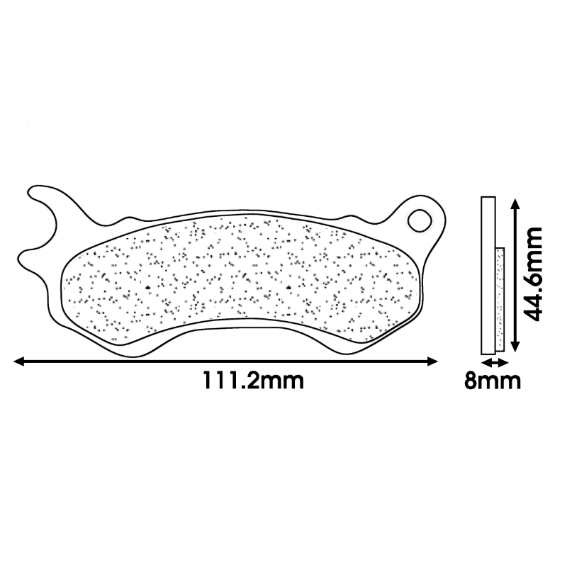 Plaquettes de frein CL Brakes Honda 125 PCX 2009+, SH mode 2014+, 110 lead av 1986+, Peugeot 125 Django 2014+ av (3102 MSC) - vue 2