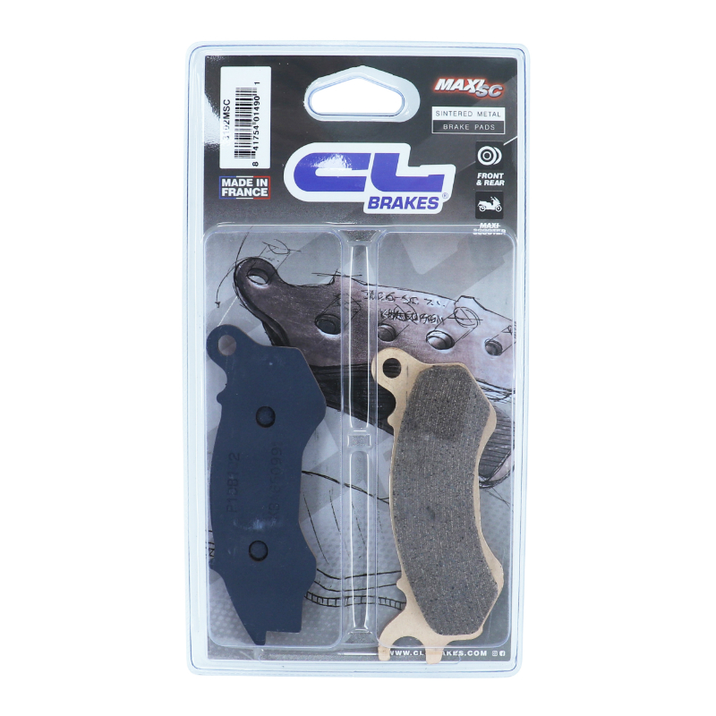 Plaquettes de frein CL Brakes Honda 125 PCX 2009+, SH mode 2014+, 110 lead av 1986+, Peugeot 125 Django 2014+ av (3102 MSC) - vue 3