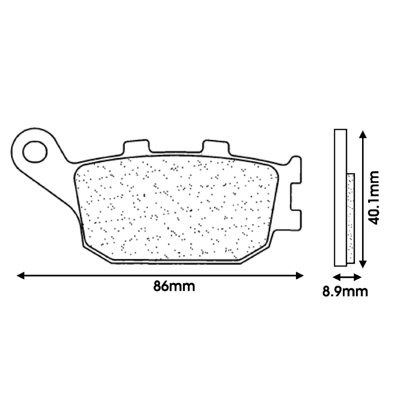 Plaquette de frein CL Brakes Honda 700 Integra 2012-2013 arrière, 250 Forza 2000-2004 arrière (jeu de 2) - vue 2