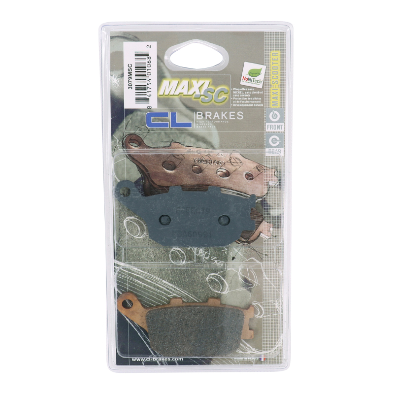 Plaquette de frein CL Brakes Honda 700 Integra 2012-2013 arrière, 250 Forza 2000-2004 arrière (jeu de 2) - vue 3