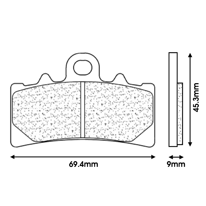 Plaquette de frein CL Brakes pour KTM 125 Duke 2011+, 390 Duke 2013+, BMW CE 04 AV (1 jeu de 2 plaquettes) 1233 A3+ Touring métal fritté - vue 2