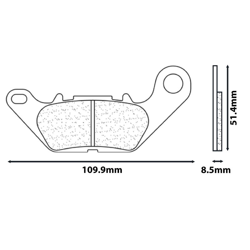 Plaquette de frein CL Brakes Yamaha 125 YBR 2007+ avant et 320 YZF-R3 2015+ avant-arrière (jeu de 2) - vue 2