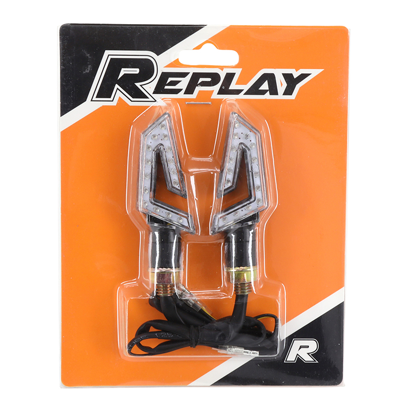 Clignotant universel Replay viper 15 leds base ABS transparent-noir (l 76MM - h 30MM - l 18MM) (homologue ce) (paire) - vue 3
