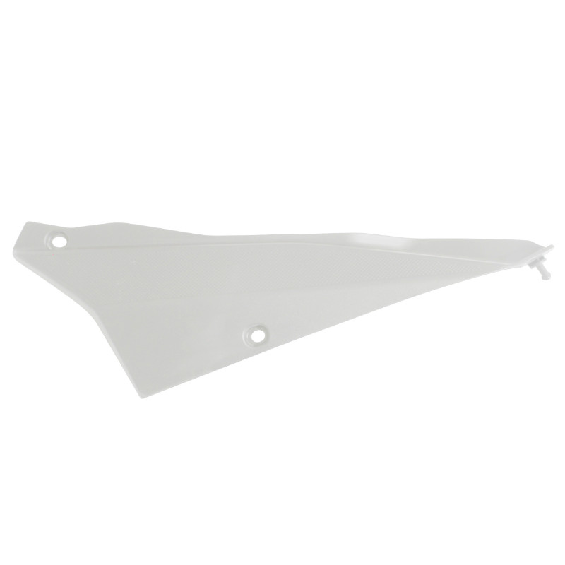 Carénage-coque arrière 50 à boîte adaptable Derbi 50 Senda DRD 2011-2017 blanc brillant gauche P2R - vue 2