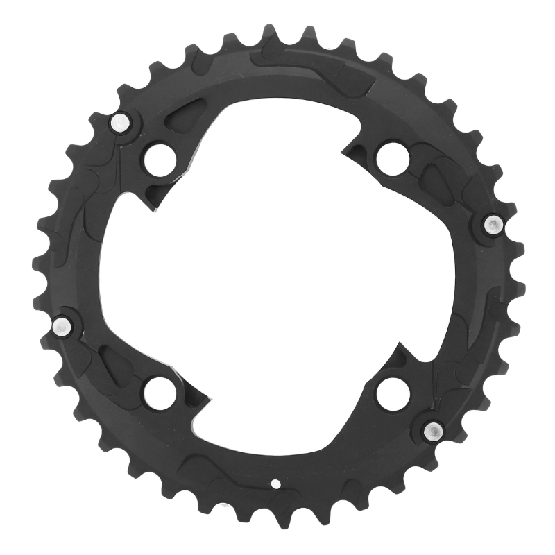 Plateau VTT 4BRA d.104 pour shimano XT M785 Stronglight double 38DTS exterieur noir (pour interieur 24-26DTS) non filete - epaisseur 5MM 10V. - vue 2