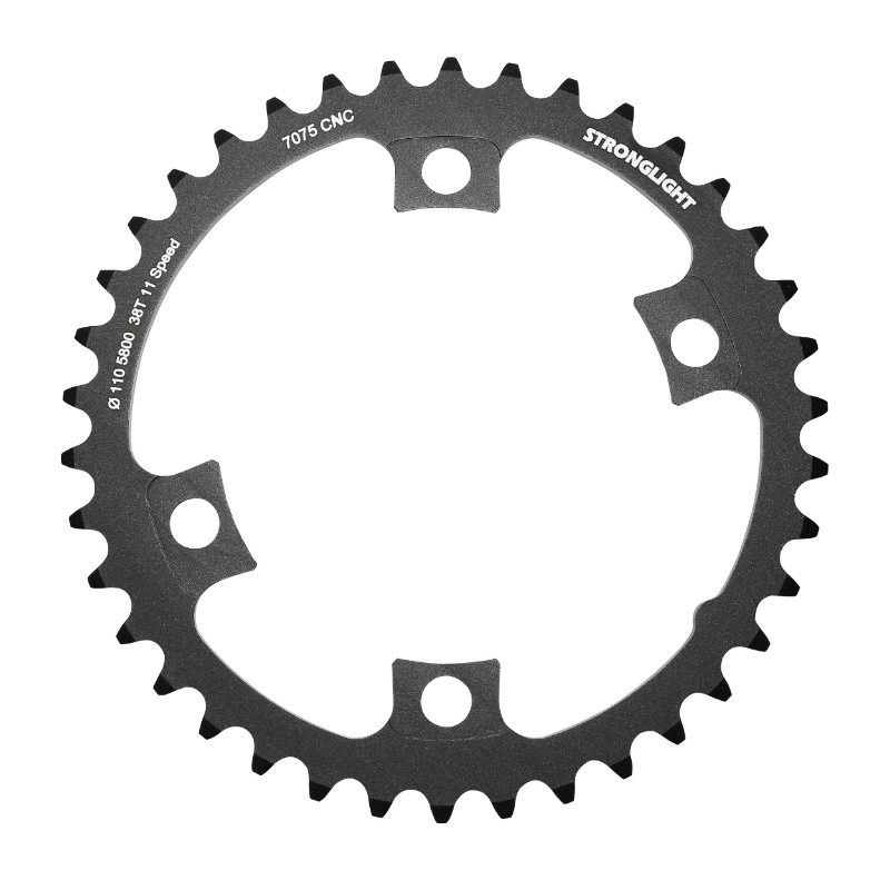 Plateau route Stronglight 38DTS 110 mm Shimano 105 5800 noir - vue 2