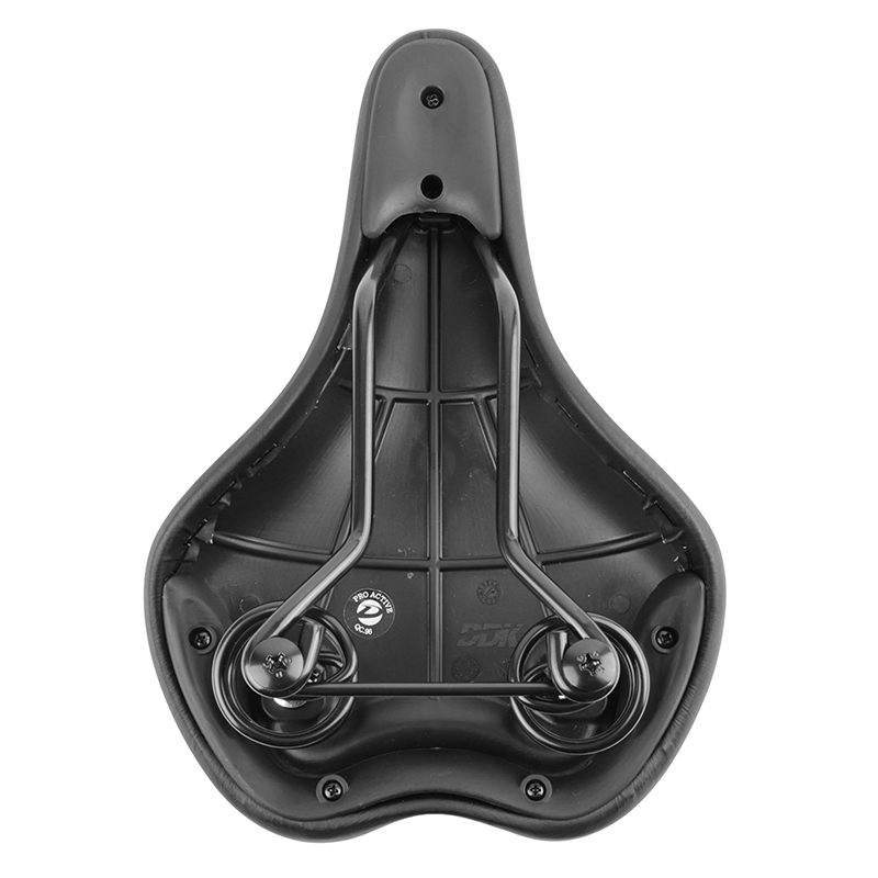 Selle Newton City Gray Line femme gel à ressort modéré noir 265x184mm rail acier - vue 3