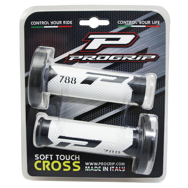 Revêtement de poignée Progrip 788 triple densité noir-blanc-titane 115 mm (paire) - vue 2