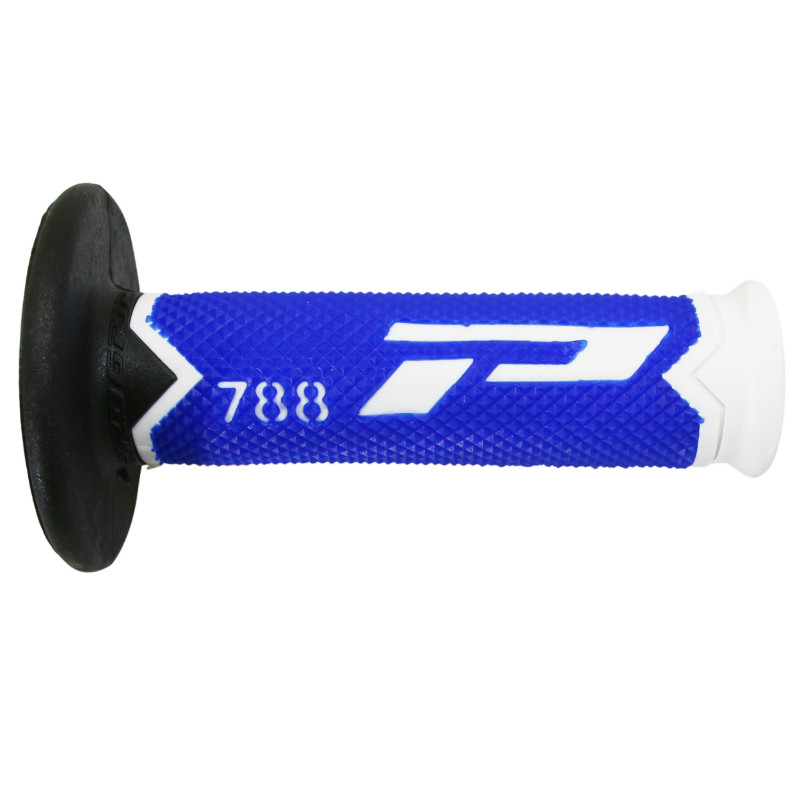 Revêtement de poignée Progrip 788 triple densité 115 mm blanc bleu noir closed end (paire) - vue 3