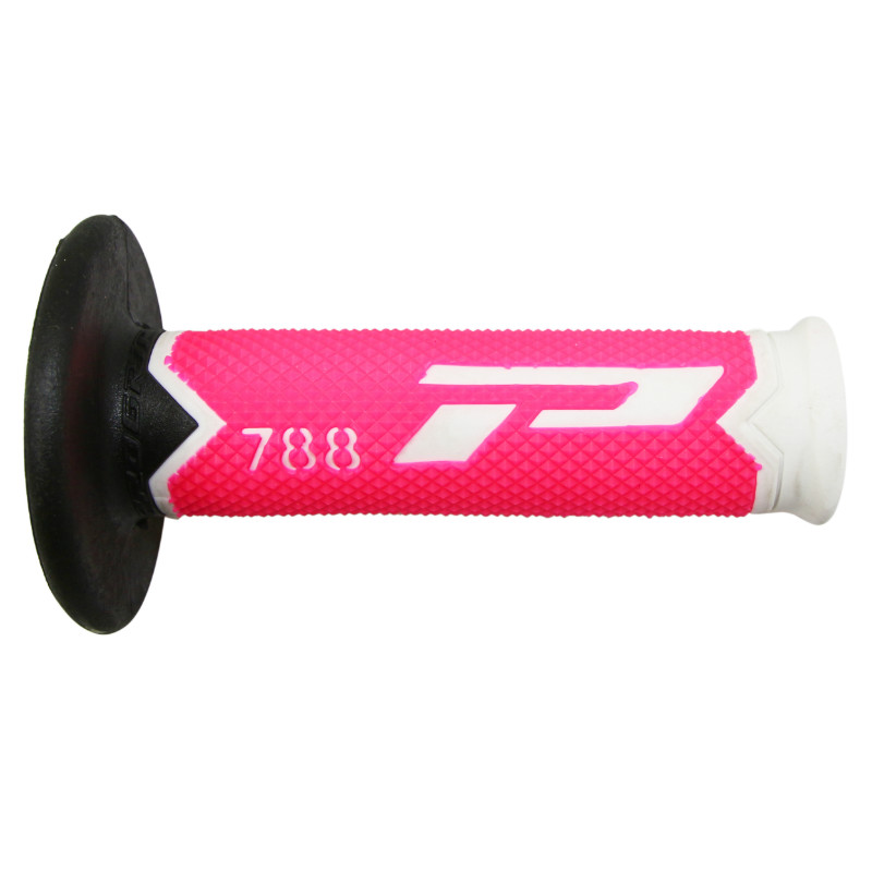 Revêtement de poignée Progrip 788 Triple densité Fluo blanc-fuchsia-noir closed end 115 mm - vue 3