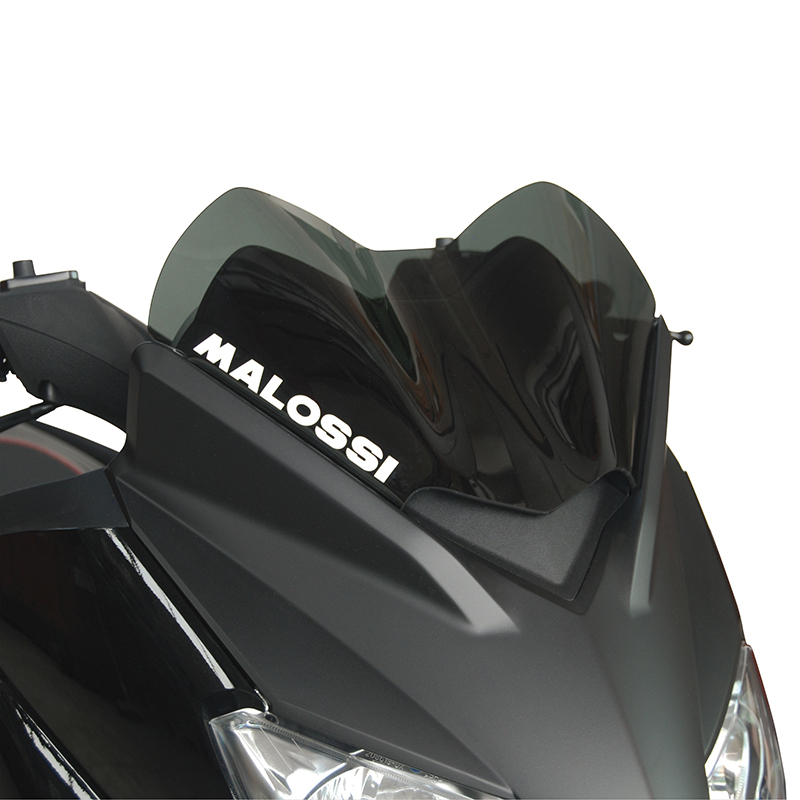 Pare-brise Malossi pour Yamaha X-Max 125 2009-2013 et 250 2010-2013, MBK Skycruiser 125 2009-2013 fumé foncé - vue 2