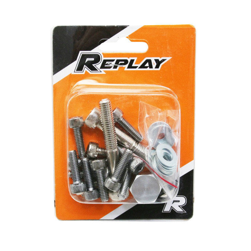 Kit vis de carrosserie acier chromé Replay pour MBK Booster 50 et Yamaha BWS 50 - vue 2
