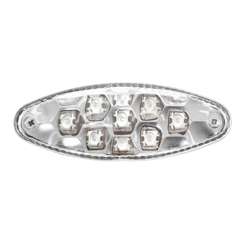 Feu arrière universel Replay à LEDs ovale transparent 2 fonctions éclairage + stop 9 LEDs rouges - vue 2