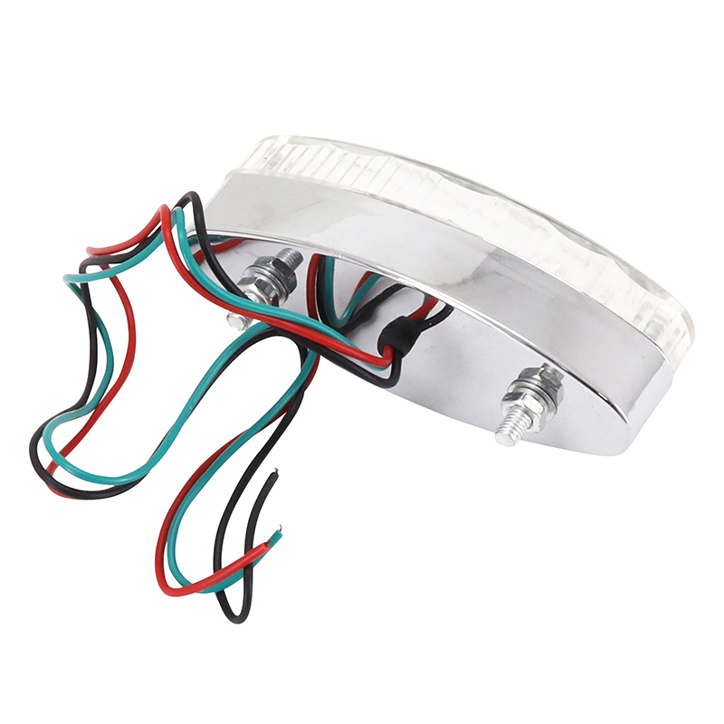 Feu arrière universel Replay à LEDs ovale transparent 2 fonctions éclairage + stop 9 LEDs rouges - vue 3