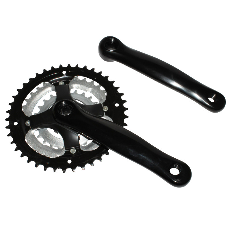 PEDALIER VTT P2R 7-8V. ALU NOIR 170mm 42-34-24 (BOITIER 118mm)