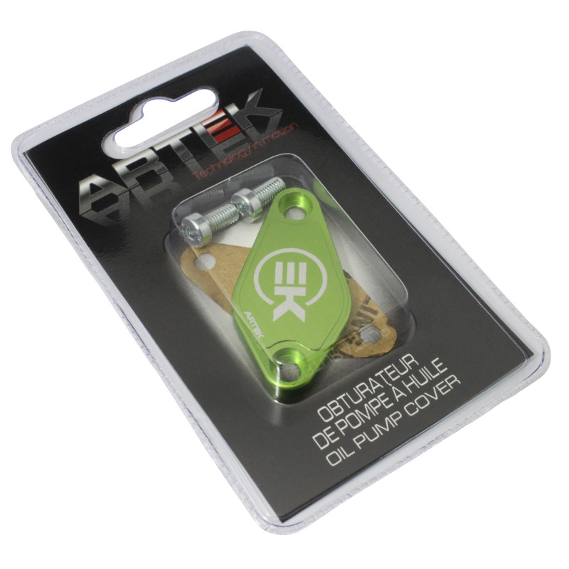 Obturateur pompe à huile 50 boîte Artek pour Minarelli 50 AM6 Derbi 50 Senda GPR vert monster - vue 4